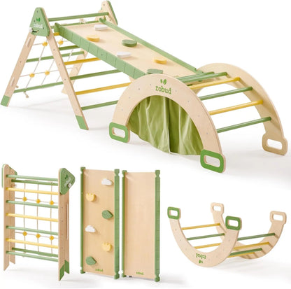 Jeux montessori 7 en 1 – Jeu en bois d'initiation à l'escalade pour enfants