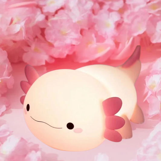 Veilleuse Axolotl en silicone – Lampe de chevet tactile pour enfant rechargeable par USB  – Cadeau idéal et article de décoration