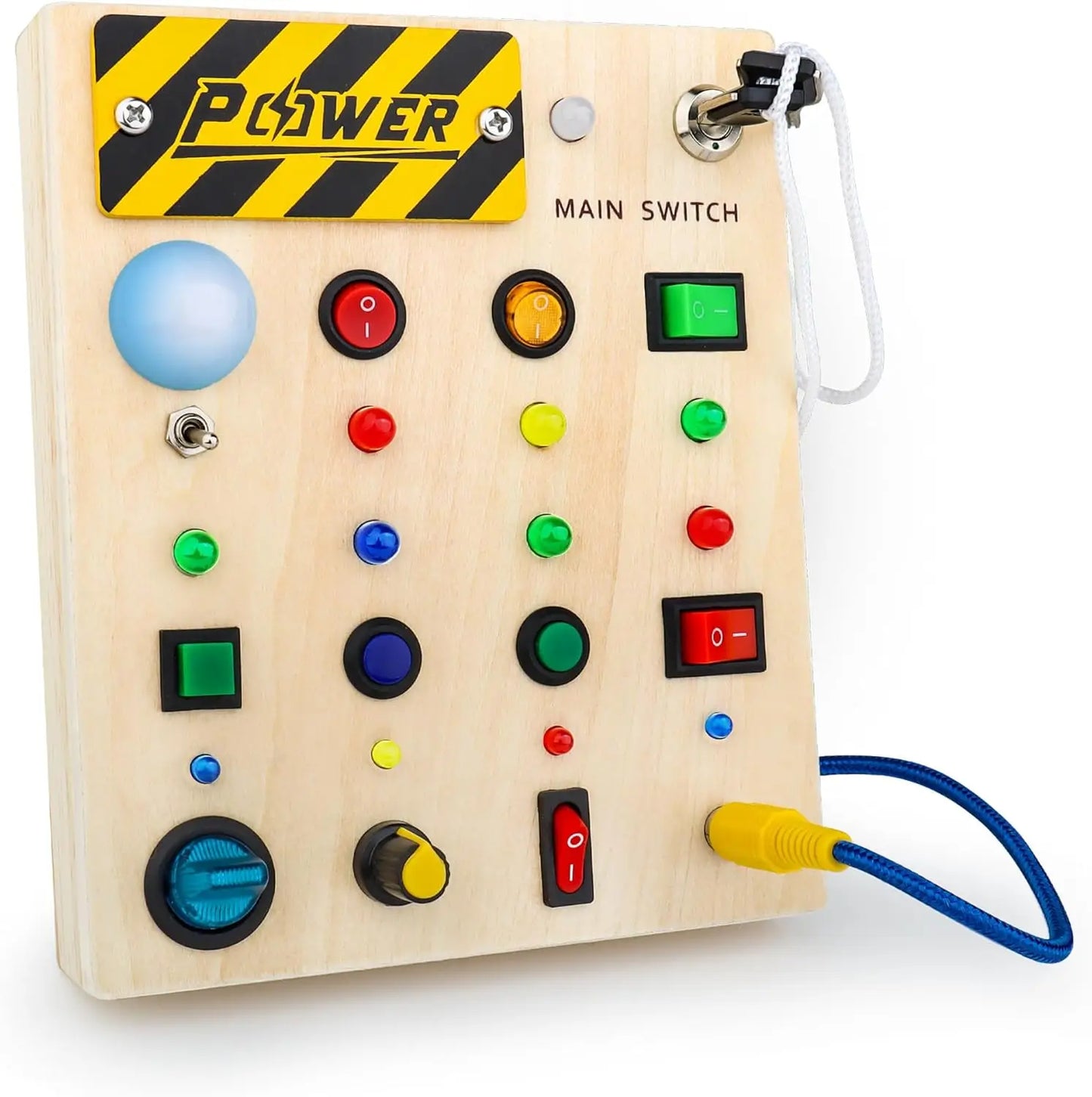 Jeu Montessori en bois pour bébé – Eveil et jeux garantis avec lumières et activités sensorielles – Motricité fine et apprentissage