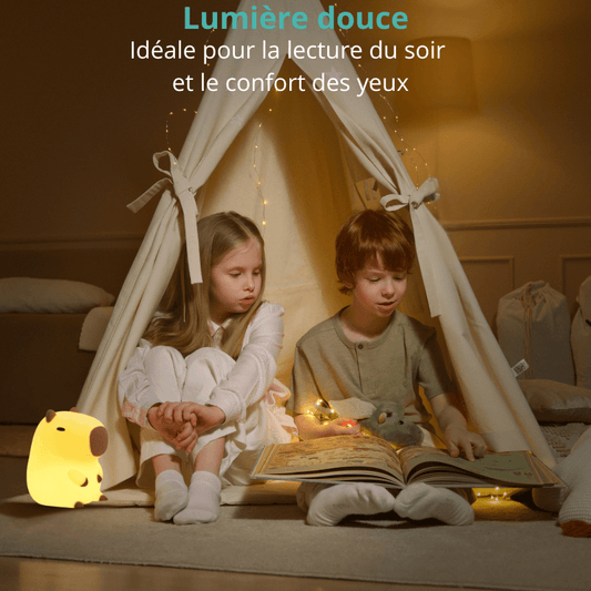 Veilleuse Capybara en silicone – Veilleuse enfant rechargeable  – Cadeau idéal et article de décoration
